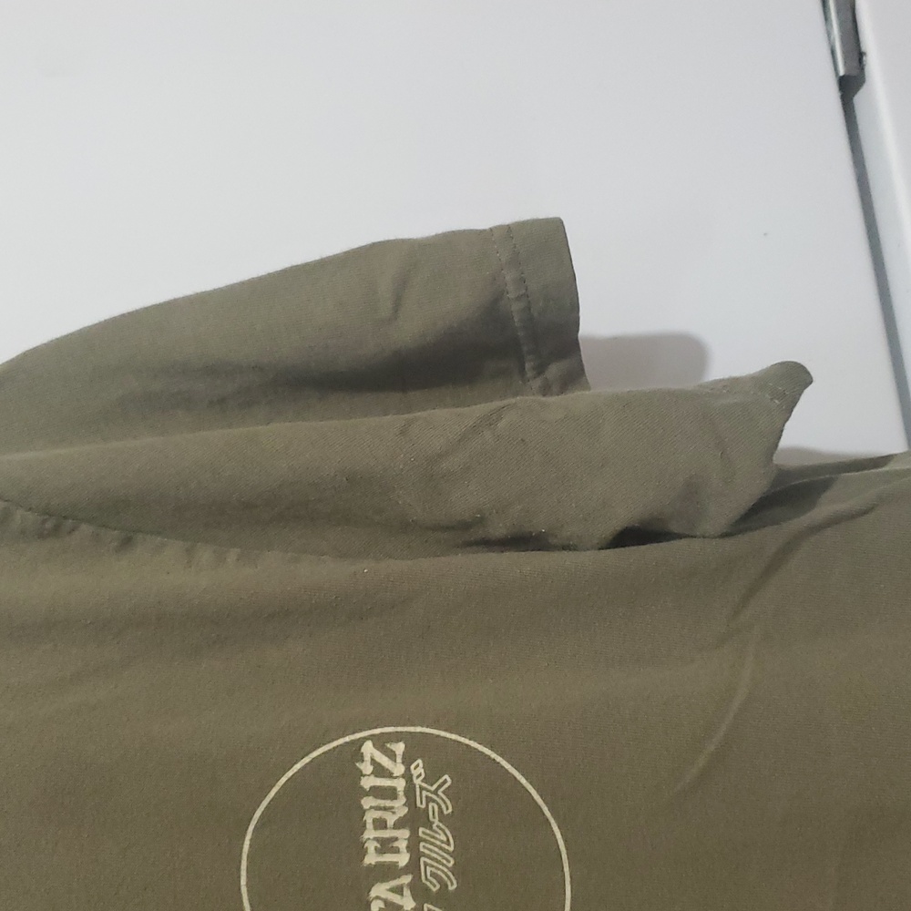 Santa Cruz Green Olive Skateboards Khaki Men's Tee L - Picture 4 of 8